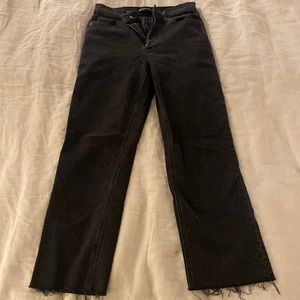 Denim Forum High Rise Cut off Jeans